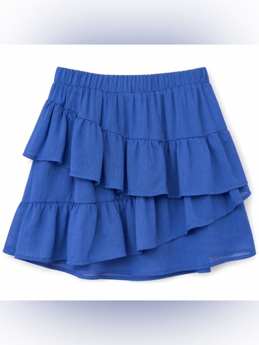 GB Girls Tiered Ruffle Skirt | Blue | Youth Large 12/14